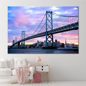 San Francisco Arte su tela extra large Grande arte murale Grande decorazione artistica Arte originale Golden Gate Bridge Arte murale Golden Gate Bridge Decorazione murale