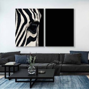 Contrasting Stripes Canvas Wall Art - Elegant Monochrome Abstract Piece