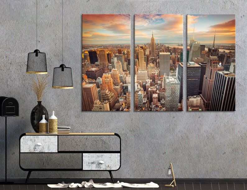New York Canvas Street Art New York Artwork Manhattan Canvas Etsy