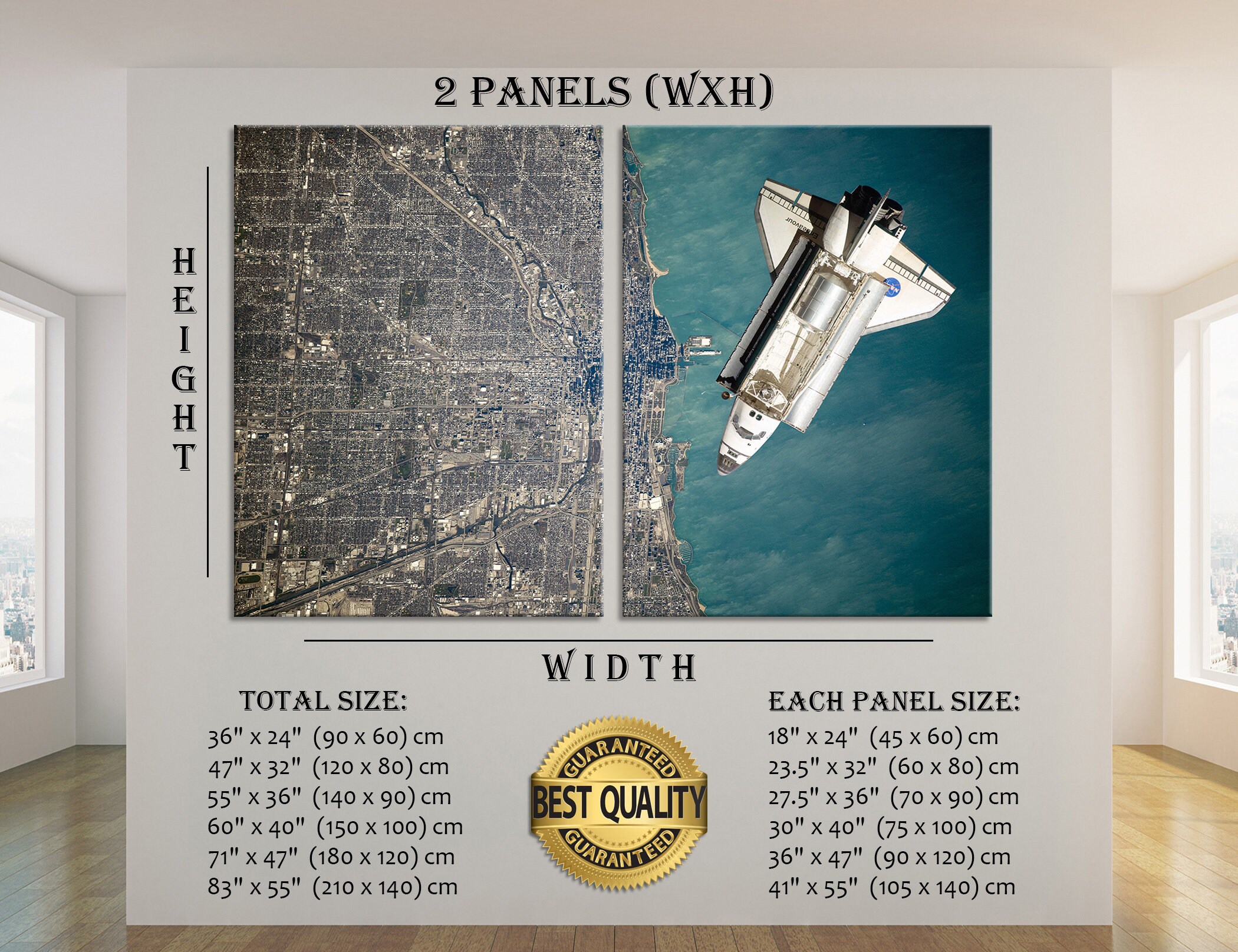 Space Shuttle Canvas Print, Space Shuttle Decor, Large Wall Art, Earth ...