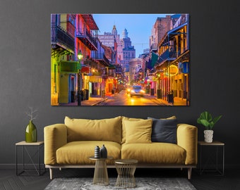 French Quarter New Orleans Art Louisiana USA New Orleans Canvas New Orleans Poster New Orleans Wall Art Street Art Home Decor Home Art Set