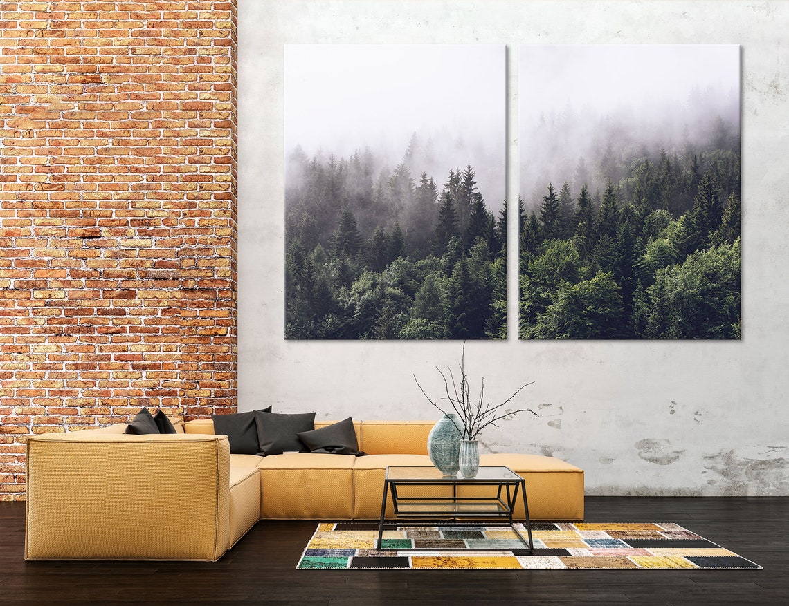 Trees Wall Art Trees Canvas Print Trees Large Wall Decor Trees Etsy