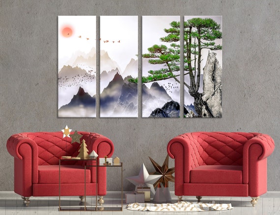 Bezaubernde Eleganz: Japanische Essenz Wall Art Collection