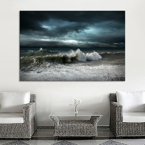 Storm Art Storm Canvas Storm Decor Storm Home Decor Storm Photo Storm Poster Storm Print Storm Wall Art Storm Wall Decor Photo Ocean Waves