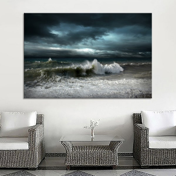 Storm Art Storm Canvas Storm Decor Storm Home Decor Storm Photo Storm Poster Storm Print Storm Wall Art Storm Wall Decor Photo Ocean Waves