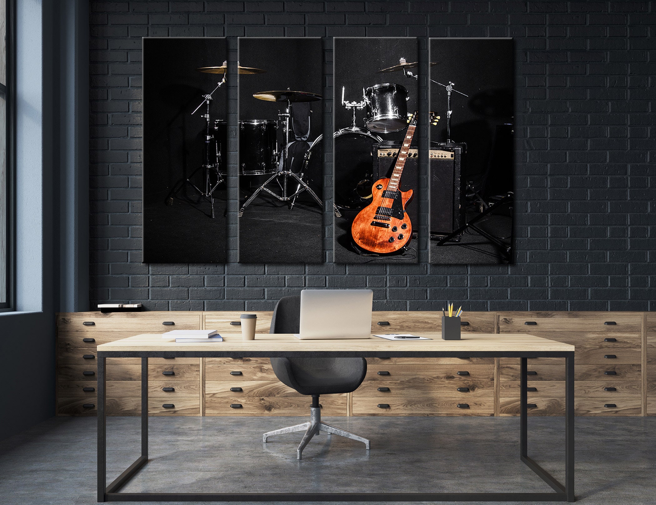 Set of Musical Instruments Canvas Print Music Canvas Print Etsy