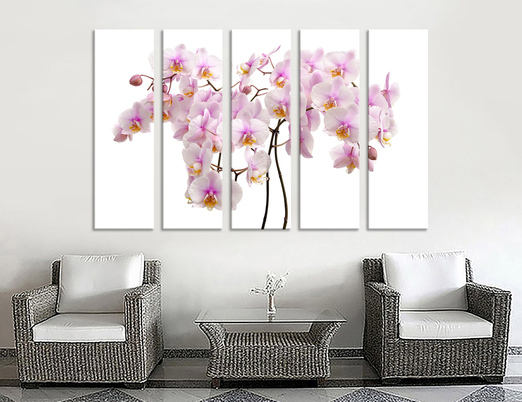 White Orchid Wall Art Orchid Wall Decor Orchid Canvas Print Etsy