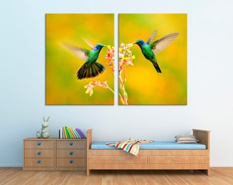 Elegant Affection - Extra Large Lovebirds Canvas Print for Beautiful Walls