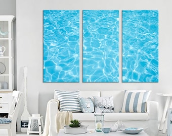 Stampa su tela con superficie d'acqua, arte murale su tela con acqua, decorazione murale su tela con acqua, foto d'acqua, poster d'acqua, stampa su tela con acqua, set di opere d'arte sull'acqua
