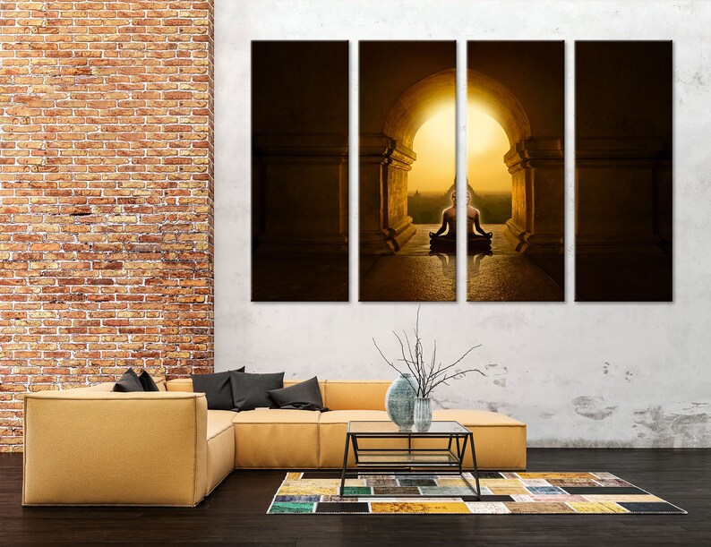 Yoga Meditation Wall Art Canvas Multi Panel Framed Canvas Meditation ...