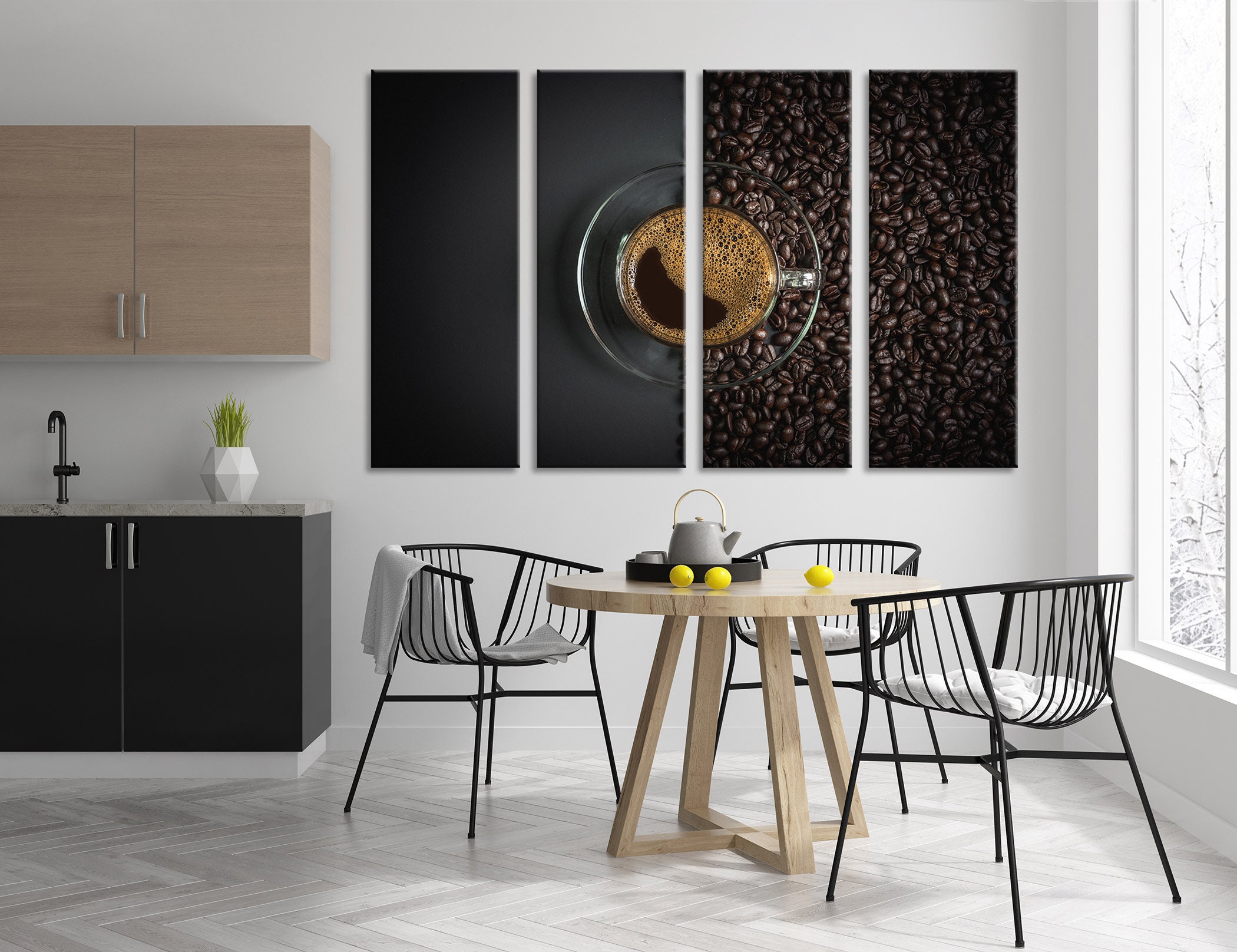 kitchen print, coffee & cake | kitchen prints, wall... Cup of Coffee Canvas Print, Kitchen & Dining Wall Decor - Etsy