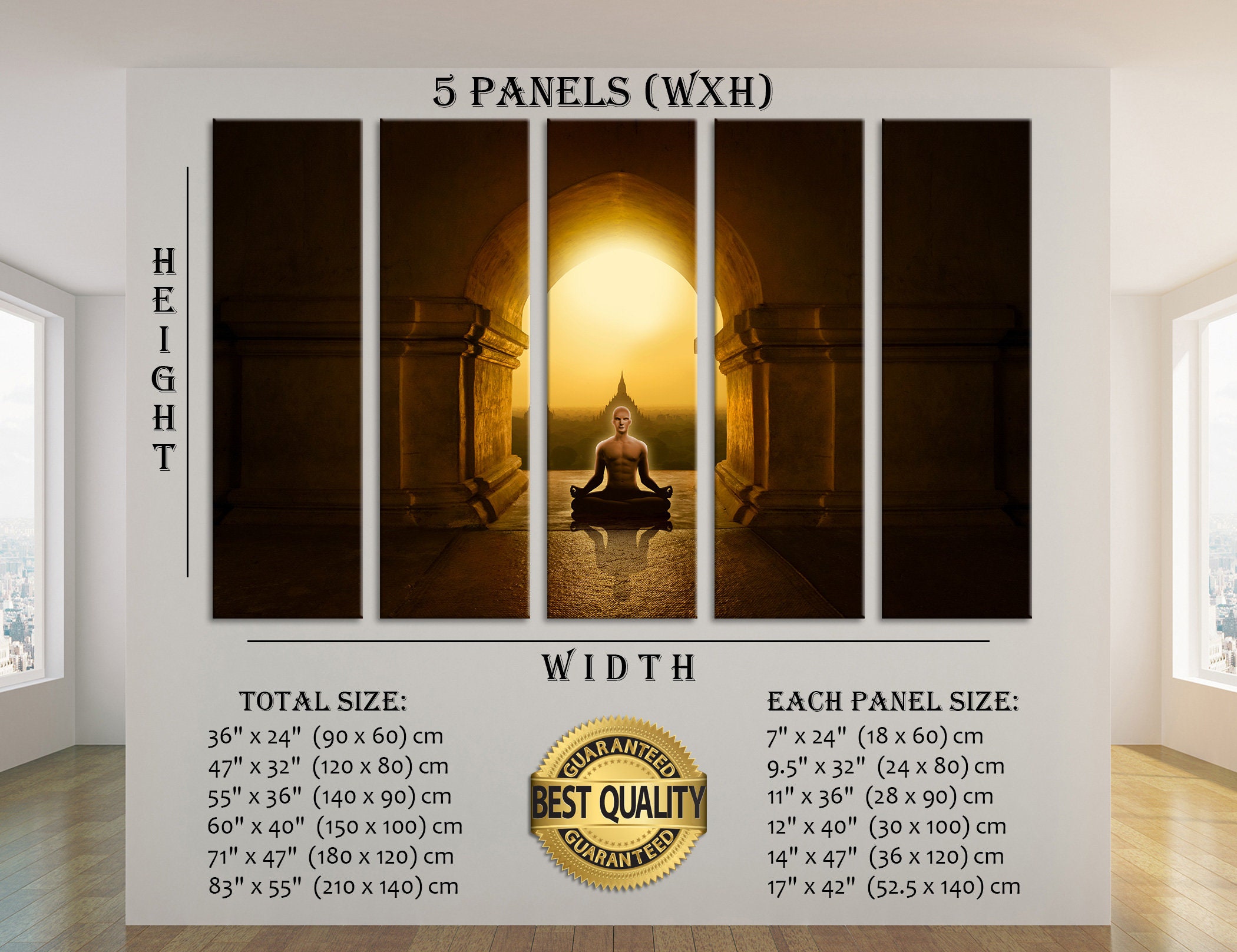 Yoga Meditation Wall Art Canvas Multi Panel Framed Canvas Etsy
