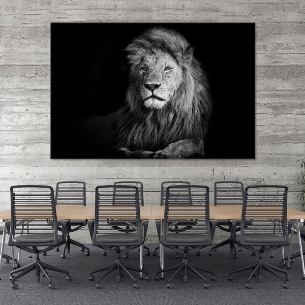 Art mural lion, toile de chat sauvage, toile de lion, impression de lion, affiche de lion, photo de lion, décoration murale de lion, toile d'art de lion, toile du roi des bêtes