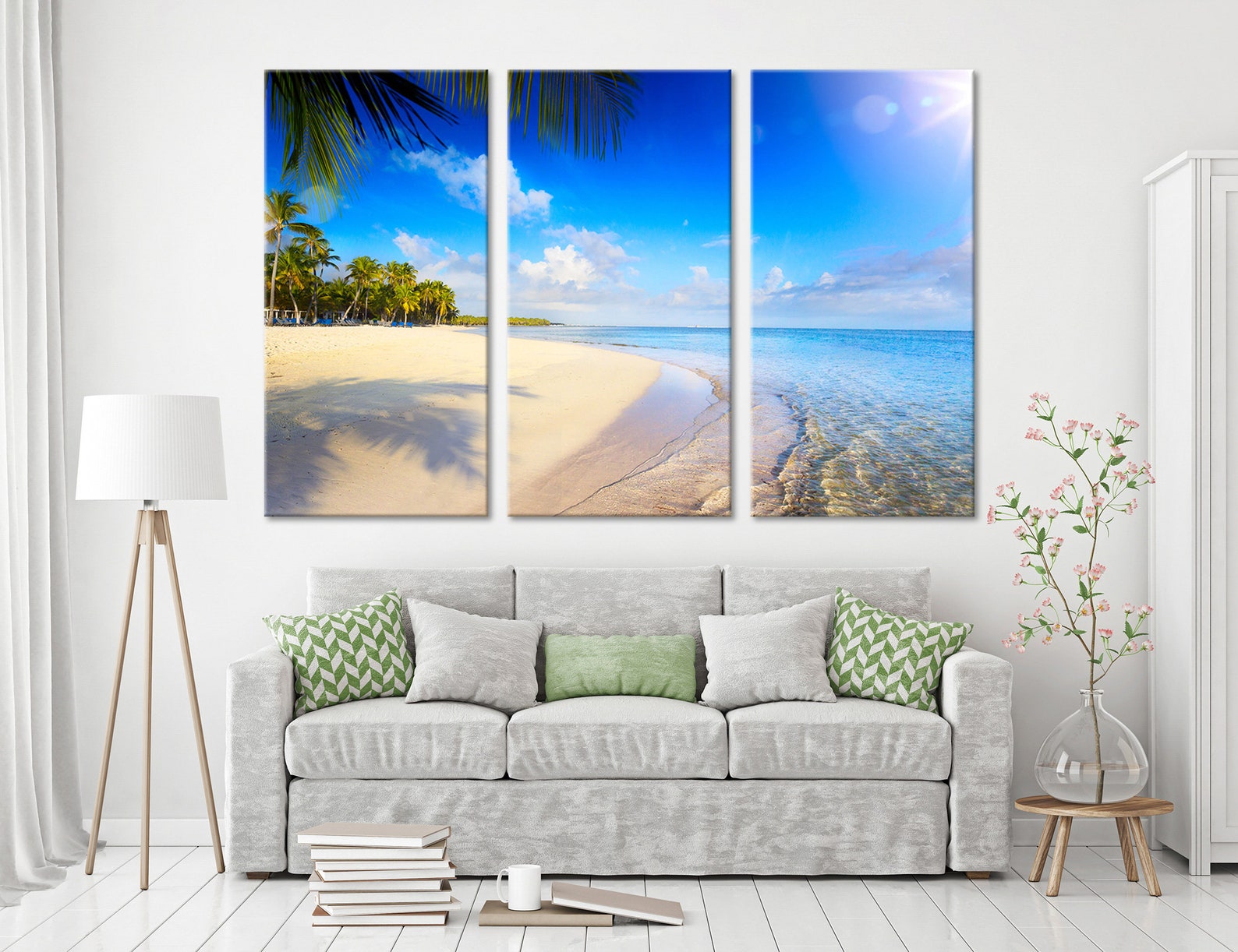 Tropical Beach Wall Art Beach Canvas Beach Canvas Print Beach Etsy