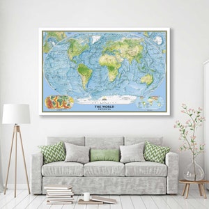 La mappa fisica, tettonica e climatica mondiale