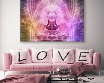 Tranquil Lotus Meditation Wall Hanging