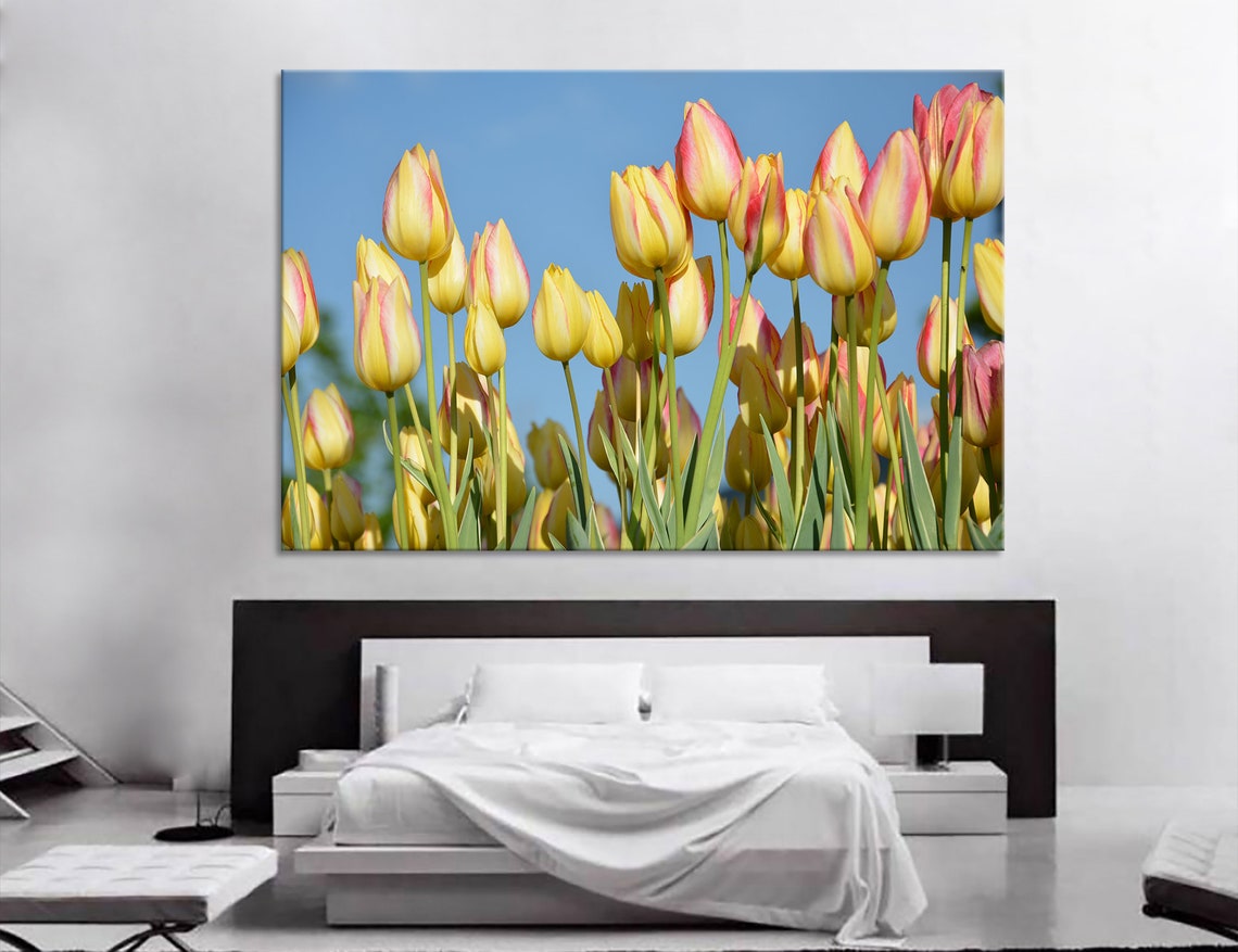 Tulips Wall Art Tulips Wall Decor Tulips Canvas Print Tulips Etsy