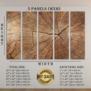 Wood Texture Wall Decor Wood Crack Abstract Canvas Print Modern Trendy Wall Art Luxury Abstract Printing Extra Large Wall Art Artwork Set image 8