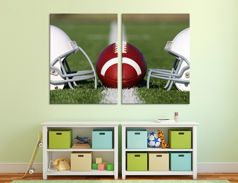 Football Wall Art Helmets Wall Decor American Football Large Etsy