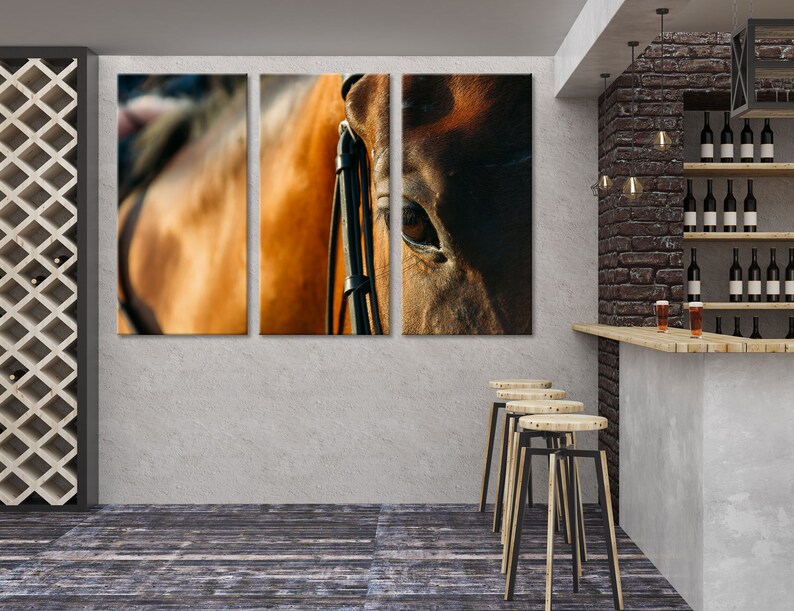 Horse Eye Wall Art Horse Wall Decor Horse Canvas Horse Print Etsy