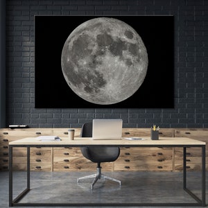 Full Moon at Night Moon Art Moon Canvas Moon Decor Moon Home Decor Moon Photo Moon Poster Moon Print Moon Wall Art Moon Wall Decor Universe