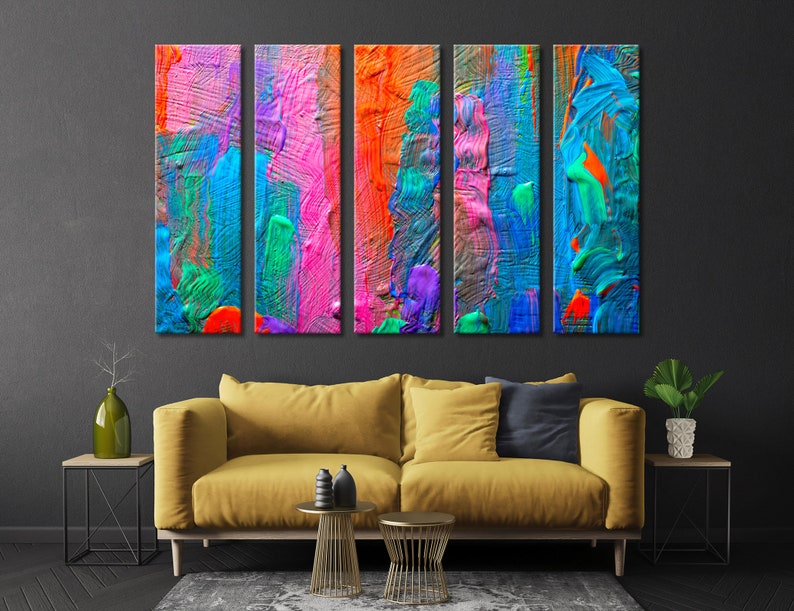 Colorful Wall Art Colorful Wall Decor Modern Wall Art Modern Etsy