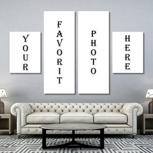 Impresiones de lienzo personalizadas Regalos de lienzo personalizados Arte de pared en lienzo de 4 piezas de varios paneles Lienzo fotográfico personal personalizado y enmarcado Arte de impresión grande