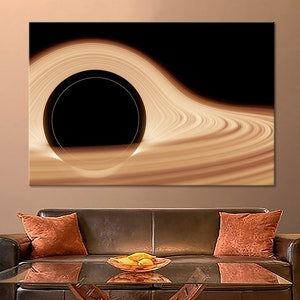 Black Hole Canvas Print, Worm-Hole Wall Art, Event Horizon Wall Decor