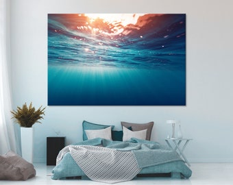 Under the Water Art Underwater Wall Art Undersea Wall Art Undersea Wall Decor Canvas Print Art Sea Wall Art Canvas Set Ocean Print Canvas