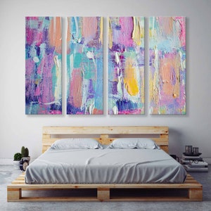 Acrylic Painting Wall Art Print - Abstract Canvas Decor - Acrylic Painting Print Art
