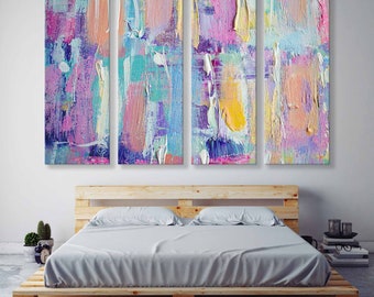 Acrylic Painting Wall Art Print - Abstract Canvas Decor - Acrylic Painting Print Art