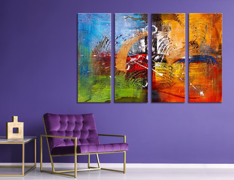 Oil Painting Wall Art Print Oil Painting Wall Decor Abstract Etsy