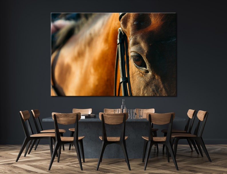 Horse Eye Wall Art Horse Wall Decor Horse Canvas Horse Print Etsy
