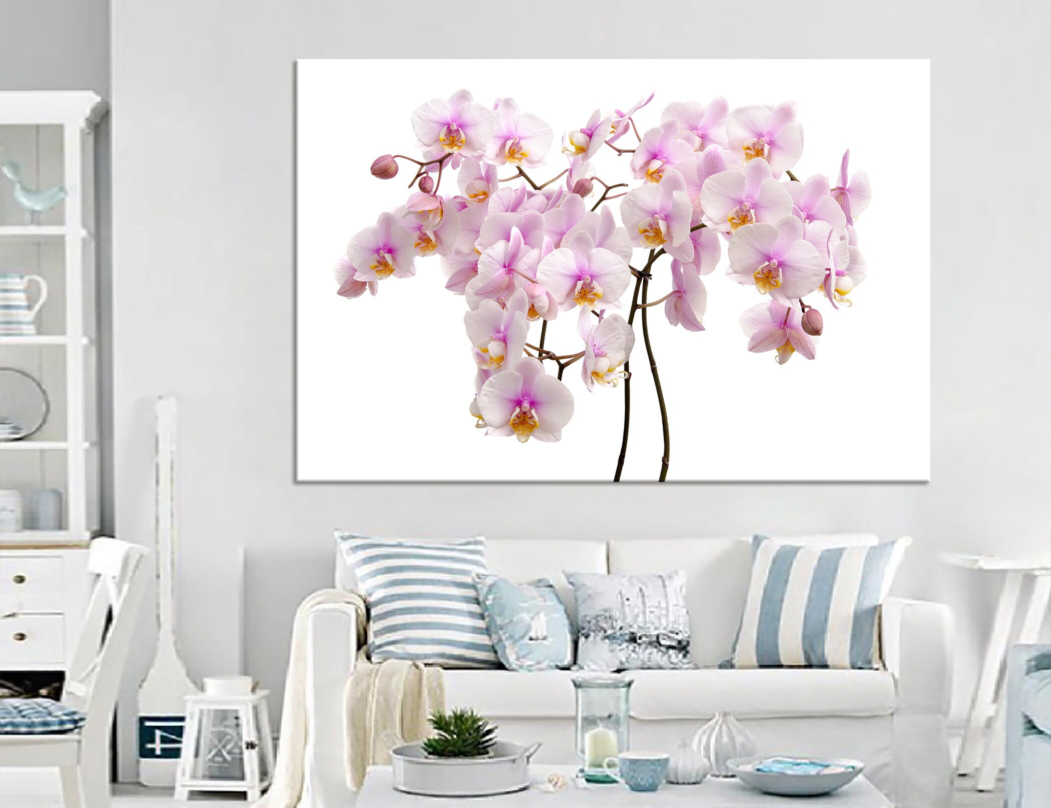 White Orchid Wall Art Orchid Wall Decor Orchid Canvas Print Etsy