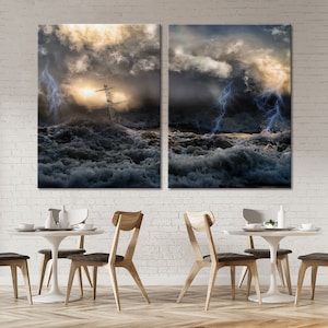 Storm Waves Canvas Storm Canvas Water Canvas Print Art Ocean Waves Ocean Wall Art Wave Canvas Print Wave Print Sea Wave Wall Art Print