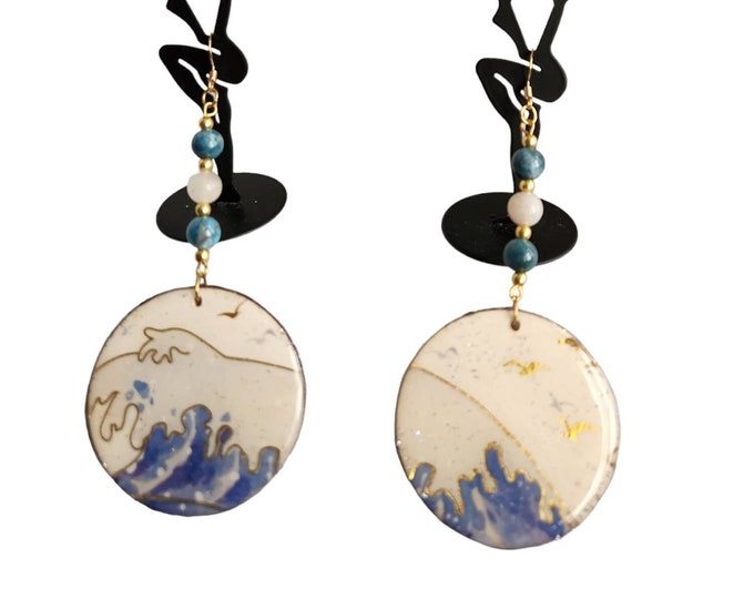 Stormy ocean earrings