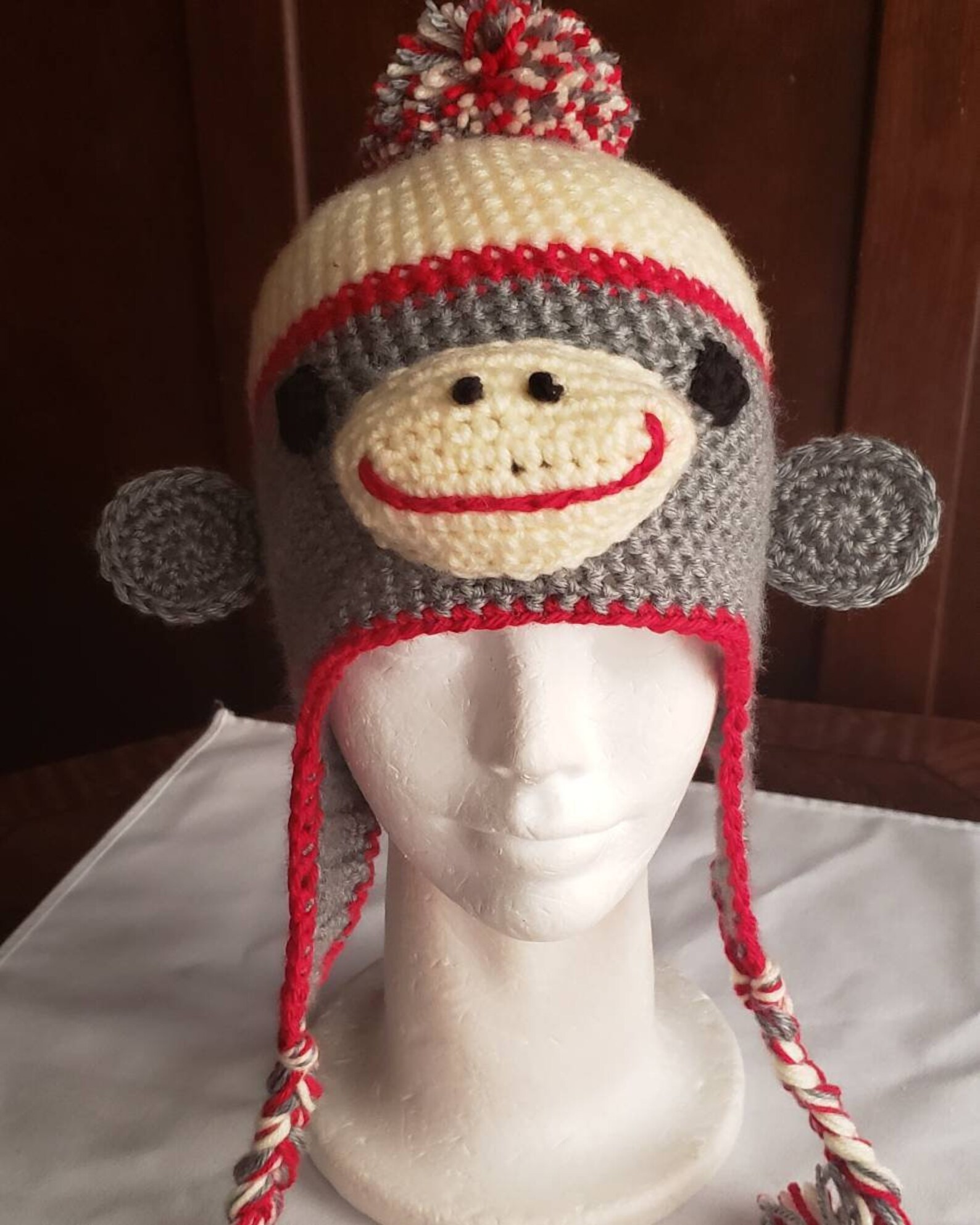 Teenager or Adult monkey hat. Etsy