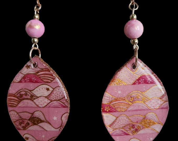 Pink hills earrings