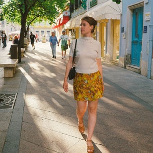 Printed Mini Skirt, Colourful Printed Skirt, Ethical Clothing, Made to Order, Floral Skirt, Bohemian Skirt image 6