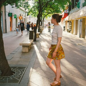 Printed Mini Skirt, Colourful Printed Skirt, Ethical Clothing, Made to Order, Floral Skirt, Bohemian Skirt image 5