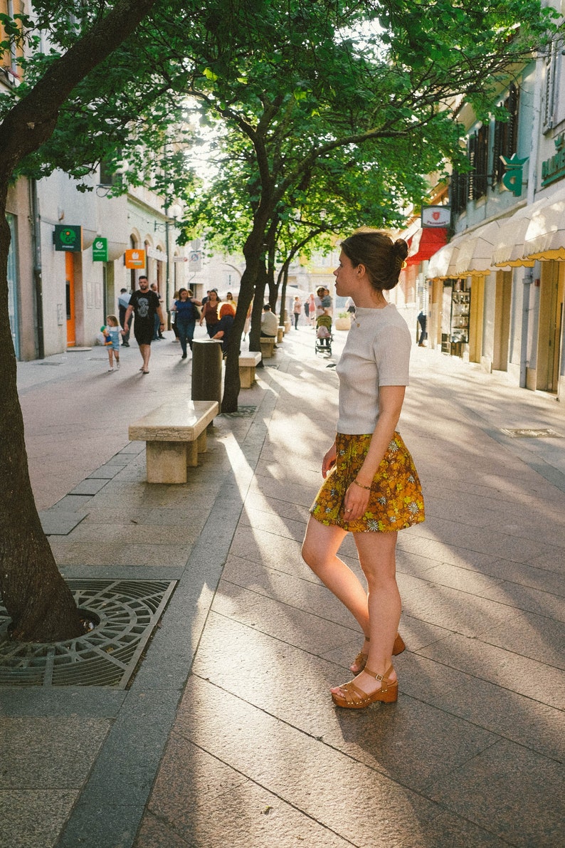 Printed Mini Skirt, Colourful Printed Skirt, Ethical Clothing, Made to Order, Floral Skirt, Bohemian Skirt image 5