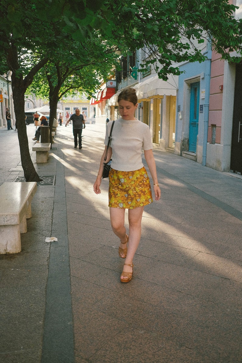 Printed Mini Skirt, Colourful Printed Skirt, Ethical Clothing, Made to Order, Floral Skirt, Bohemian Skirt image 4