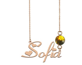 Sofia Name Necklace Etsy Sofia Name Necklace Etsy