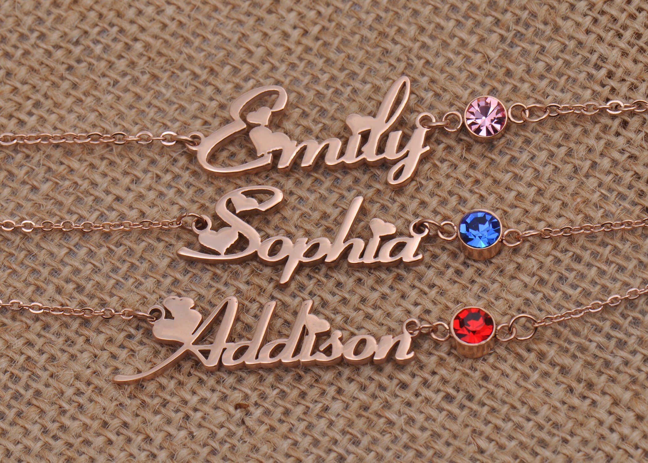 Brianna Name Necklace Name Jewelry Necklace Aniyah Name Etsy