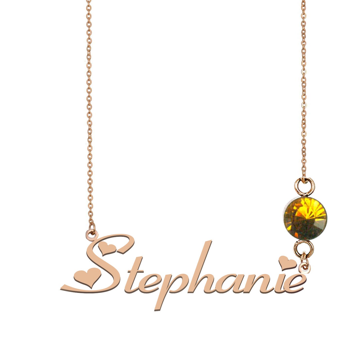 Stephanie name best sale necklace