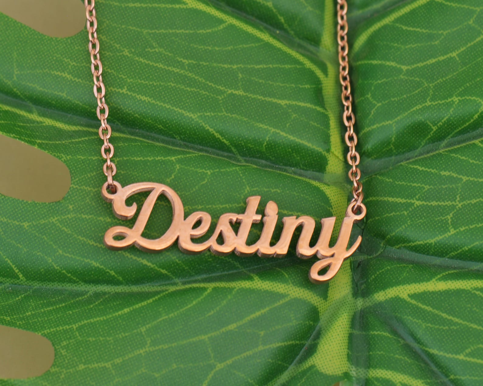 Destiny Name Necklace Customized Gold Name Plate Necklace Etsy