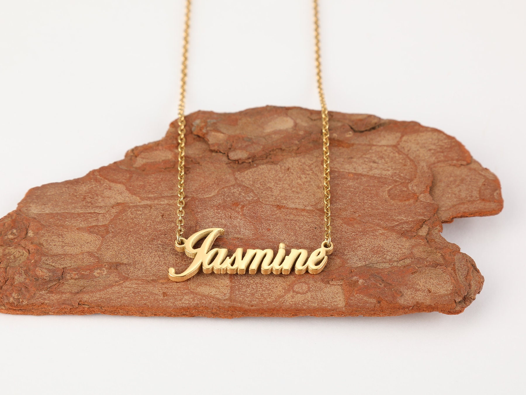 Jasmine Personalised Name Necklace Custom Name Jewelry Necklace