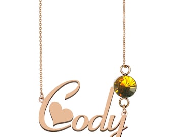 Katy Name Necklace, Katelynn Name Necklace, Cody Name Necklace Best Christmas Gift Idea for Women Girls Her