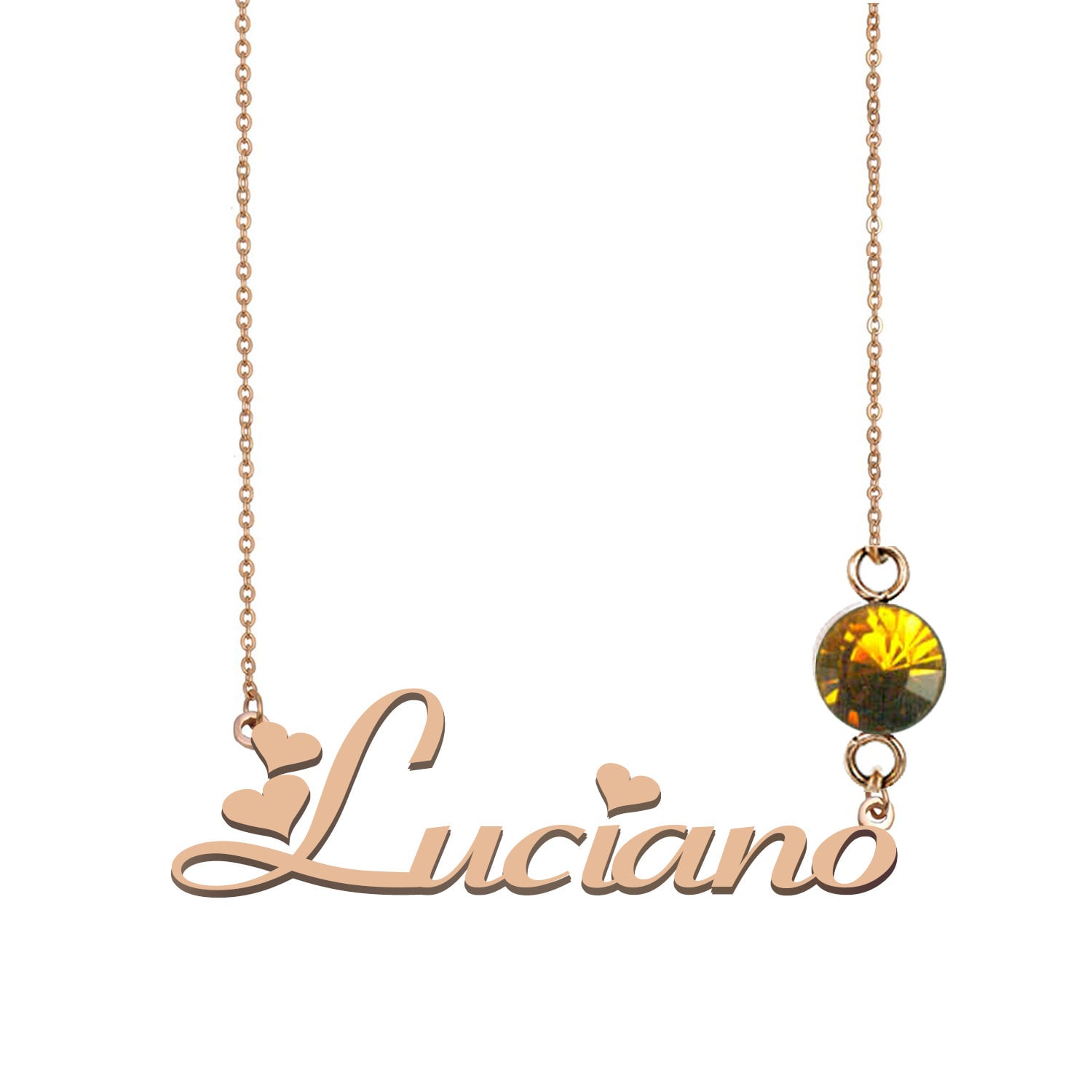 Alexa Name Necklace Vintage Name Necklace Luciano Name