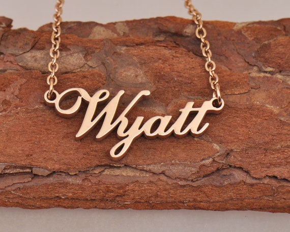 Wyatt Customized Name Necklace Letter 